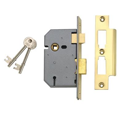 Union Y2277-PB-65 3 Lever Sash Lock Polished Brass 2.1/2" - UPPDY2277PL64 