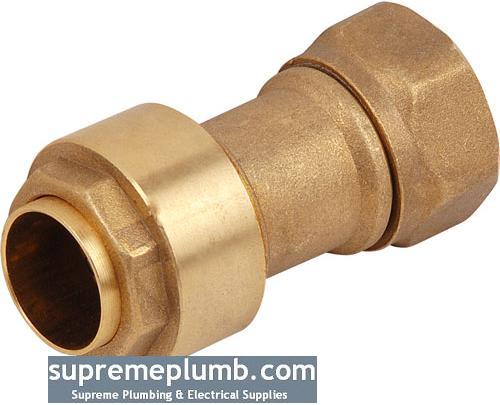 Brass Plumbfit Straight Tap Connector 22mm x 3/4" - PF05D6 - DISCONTINUED