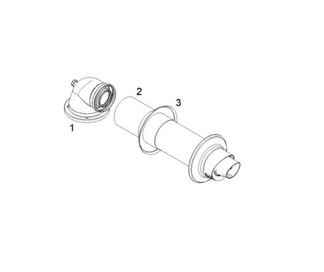 Remeha Extended Standard Telescopic Flue Kit 1m (COMBI & SYSTEM) - MG82335 - DISCONTINUED 