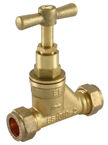 15mm X 22mm Brass Compression Stopcock - SC-1522
