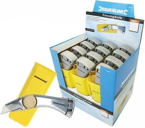 Silverline - 12PCE TRIMMING KNIFE DISPLAY BOX - 427555