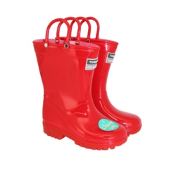 Town & Country Kids Light Up Wellies Red - 8 - STX-101056 