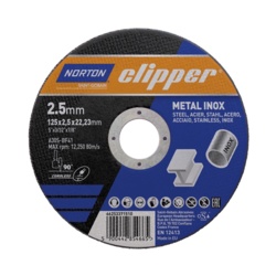Norton Clipper Metal Cutting Disc - 125 x 2.5 x 22mm - STX-101352 