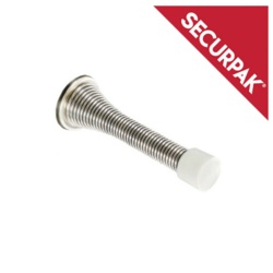 Securpak Spring Door Stop Pack 2 - 75mm Chrome Plated - STX-101375 