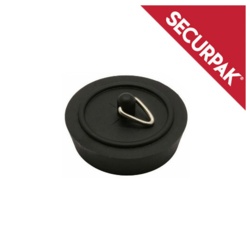 Securpak Sink Plug Pack 2 - 38mm Black - STX-101496 