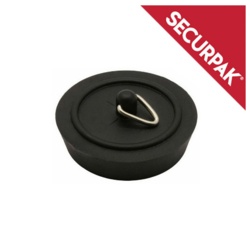 Securpak Bath Plug Pack 2 - 45mm Black - STX-101497 