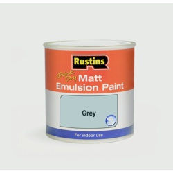 Rustins Matt Emulsion 500ml - Grey - STX-102134 