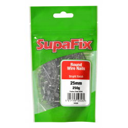 SupaFix Round Wire Nails - 25mm x 250g - STX-102382 