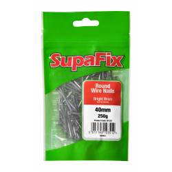 SupaFix Round Wire Nails - 40mm x 250g - STX-102403 