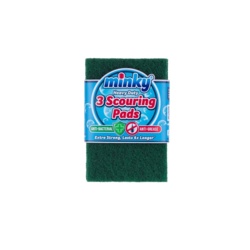 Minky Anti-Bac Antigrease Scourers - Flat Pack 3 - STX-102408 