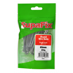 SupaFix Round Wire Nails - 65mm x 250g - STX-102449 