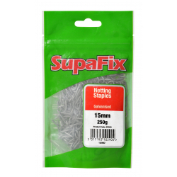 SupaFix Netting Staples - 15mm x 250g - Galvanised - STX-102902 