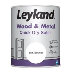 Leyland Wood & Metal Quick Dry Satin 750ml - Brilliant White - STX-102944 