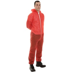 Supertouch PP Coverall Non Woven Red - Small - STX-103131 - SOLD-OUT!! 