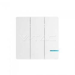 V-Tac 3 Gang Wireless Way Sensor Switch IP54 - STX-103696 