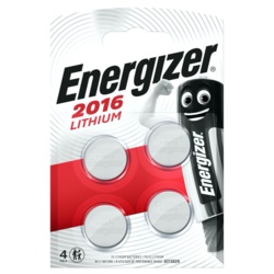 Energizer Lithium CR2016 Batteries - Card 4 - STX-103883 