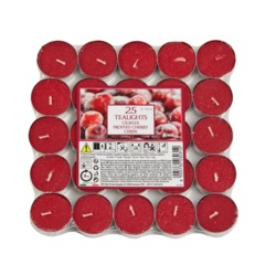 Aladino 4 Hour Tealights Pack 25 - Frosted Cherries - STX-103967 