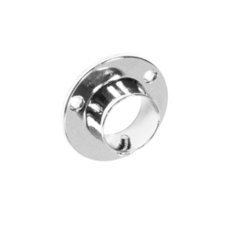 Securit Chrome End Socket With Screw - 25mm Pack 2 - STX-104218 