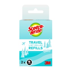 ScotchBrite Travel Lint Roller - 2 x 30 Sheet Refills - STX-104331 