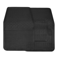 Streetwize Promotional Rubber Mat Set - Black 4 Piece - STX-104535 