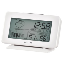 Acctim Vega Alarm Clock - White - STX-104815 