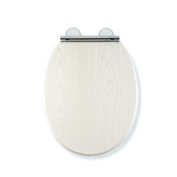 Croydex White Oak Flexi Fix Toilet Seat - Soft Close Quick Release - STX-104843 