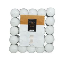 Kaemingk White Wax Tealight - Pack 50 - STX-105141 
