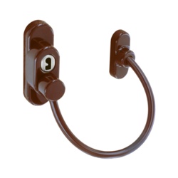 Securit Window Cable Restrictor - Brown - STX-105375 