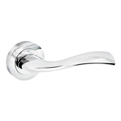 Securit Polished Chrome Lever On Rose Aria - 52x9mm - STX-105601 