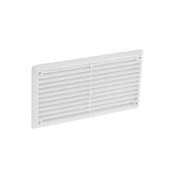 Securit Plastic Louvre Vent White Fixed Fly - 6" x 3" - STX-105666 