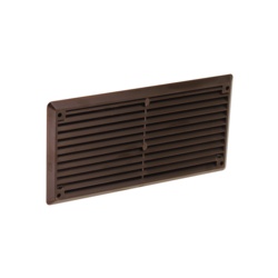Securit Plastic Louvre Vent Brown Fixed Fly - 6x3 - STX-105669 