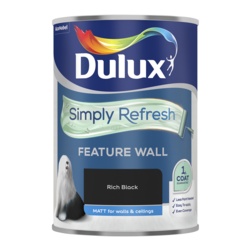 Dulux Simply Refresh One Coat Feature Wall 1.25L - Rich Black - STX-105686 