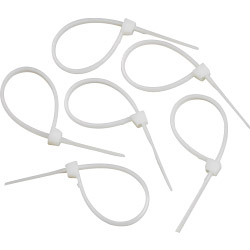SupaLec Cable Ties - 3mm x 100mm - White - STX-108074 