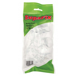 SupaFix Suction Hooks - Plastic - 30mm - Clear - STX-110838 