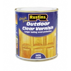 Rustins Quick Dry Outdoor Clear Varnish Satin - 250ml - STX-145175 