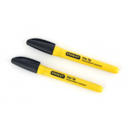 Stanley Marker Pen Fine Tip Black 2 pack - STX-145674 