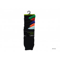 RJM Mens Contrast Heel & Toe Socks - Pack 5 - STX-148761 