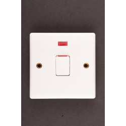 Dencon Slimline 20A Double Pole Flush Switch with Pilot Lamp to BS3676 - STX-179977 