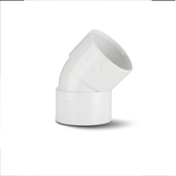 Polypipe Obtuse Bend 45 Degrees - 40mm White - STX-181312 
