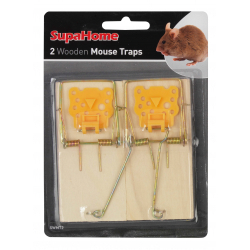 SupaHome Wooden Mouse Traps - Pack 2 - STX-182979 