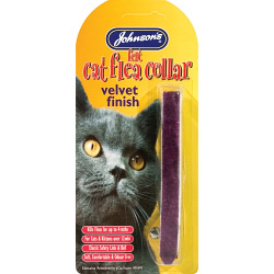Johnsons Vet Felt Cat Flea Collars Luxury Velour Finish - Mixed Colours - STX-200909 