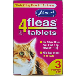 Johnsons Vet 4fleas Tablets for Cats & Kittens - 3 Treatment Pack - STX-200996 