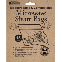 Planit Eco Friendly Microwave Steam Bags - Pack 15 - STX-301304 