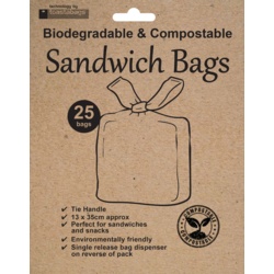Planit Eco Friendly Sandwich Bags - Pack 25 - STX-301337 