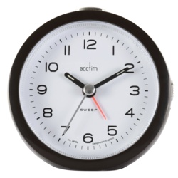 Acctim Neve Non Ticking Sweep Clock - Black - STX-302484 