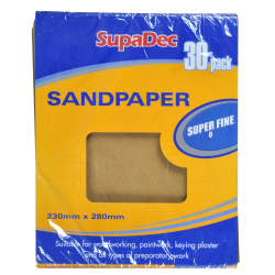 SupaDec General Purpose Sandpaper - Pack 30 Super Fine 0 - STX-302798 