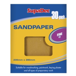 SupaDec General Purpose Sandpaper - Pack 30 Fine F2 - STX-302854 