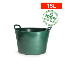Plasticforte Recycled Flexi Tub - 15L Green - STX-304106 