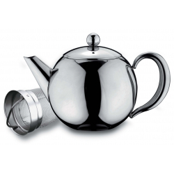 Rondeo 35oz (1.0L) Tea Pot With Infuser, Mirror Finish - Stainless Steel - STX-306569 