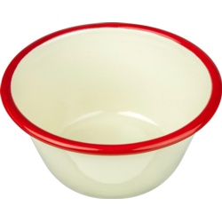 Nimbus Pudding Basin - 12cm Cream With Red Trim - STX-308350 
